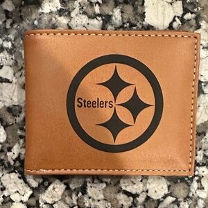 Steelers Tan Leather Wallet